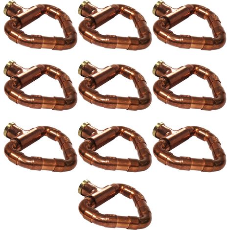 Lot de 10 Boutons mobile cœur cuivre laiton - Ø12 - Arcanaute (1/3)