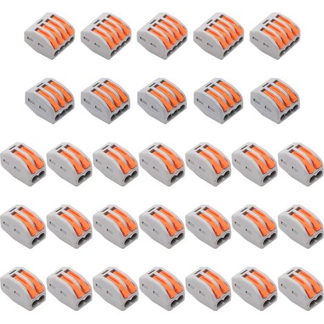 ZOLGINAH Lot de 28 connecteurs de câbles, groupes de bornes pour bornes électriques, connecteurs de fil avec tiges à ressort, composants de câblage enfichables pour appareils ménagers et commandes éle (1/5)