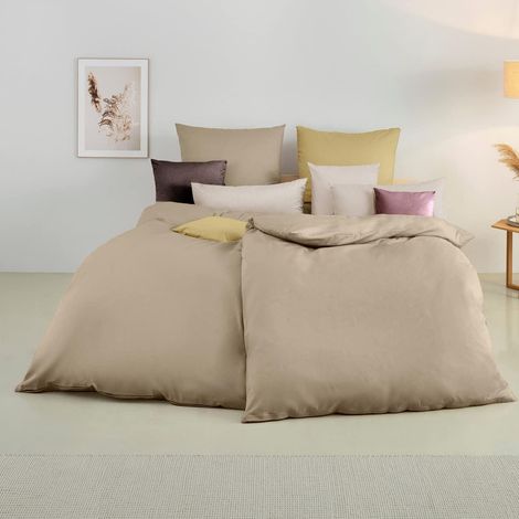 Bettwäsche 135x200 4teilig 4 tlg. 135 x 200 cm 02 - Sandy Beige (1/5)
