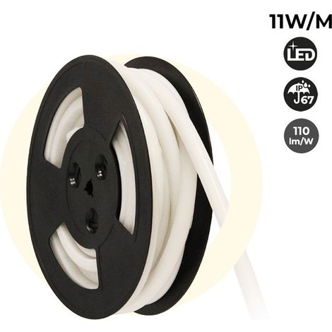 Néon LED flexible 24V DC - 12x12mm - 10 mètres - Kit complet - - Blanc Neutre (1/5)