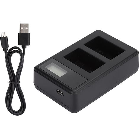 Chargeur de Batterie D'appareil Photo NP-FW50, de Batterie USB à Double Fente Portable avec Conception de Circuit sécurisé pour A6300 A6500 A6000 A7R A7 (1/5)