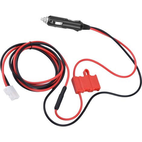 Câble d'alimentation 12 V CC avec prise allume-cigare et double fusible pour radio portable (1/5)