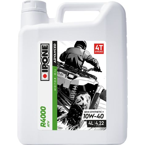 Aceite semisintético Ipone R4000 10W40 4L para ATV Quad. Protección de motor de alta calidad.