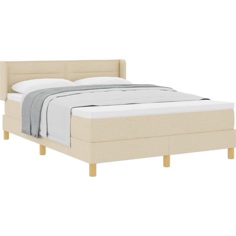 Maison Exclusive - Letto a molle con materasso Crema 200 x 160 cm Tessuto (1/5)