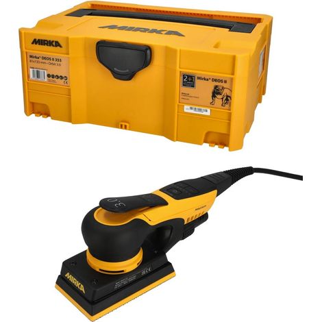Deos II 353 kabelgebundener rechteckiger Exzenterschleifer – MIRKA – 81 x 133 mm + Aufbewahrungsbox – MID3534044CA (1/5)