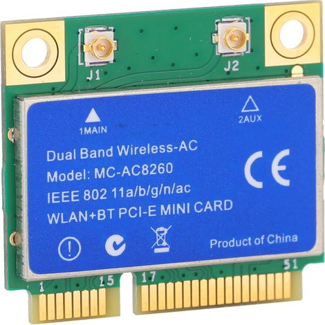 Scheda Mini PCI-E con supporto Bluetooth, adattatore di rete wireless dual-band, connessione ad alta velocità, adatta per laptop, supporta la navigazione web e il trasferimento di file.