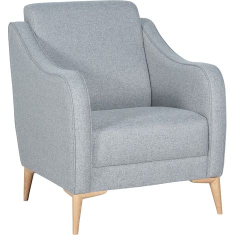 Poltrona Propata, Poltroncina, Braccioli, Peso Supportato 80 kg, 63x83x95h cm Grigio Chiaro