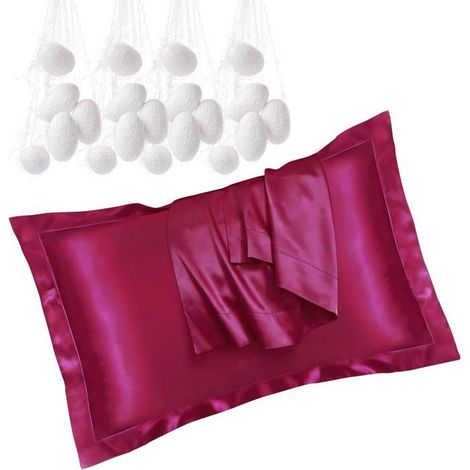 Taies d'oreiller en soie 2 pièces (50 x 80 cm/22 Momme) - Luxueux, hypoallergénique, soin parfait pour la peau et les cheveux, (1/5)