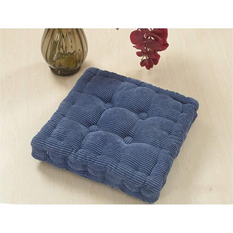 Garden Indoor Padded Chair Seat Pad Dining Chair Seat Pad Seat Booster Seat Pad (Blue, Square 40x40cm) (1/5)