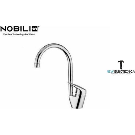 Miscelatore rubinetto per lavello in acciaio serie italia made in italy - nobili