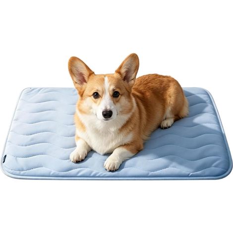 Tapis Fraicheur Chien Pliable Tapis Rafraîchissant pour Chien et Chat tapis rafraîchissant pour chat contre la chaleur Lavable, Auto-refroidissement, respirant, pour maison, voiture et camping (1/5)