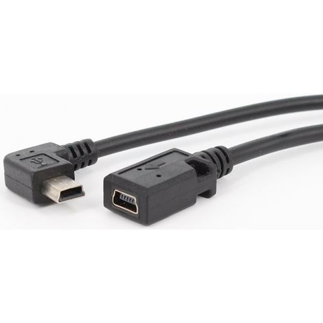 Mini-USB-Datenkabel (Stecker auf Buchse), abgewinkelt (links) Mini-USB-Verlängerungskabel (Stecker auf Buchse), 90° abgewinkelt (1/5)