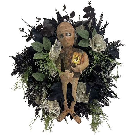Guirlande de momies d'Halloween, ambiance horrifique, décoration de porte d'entrée, bricolages