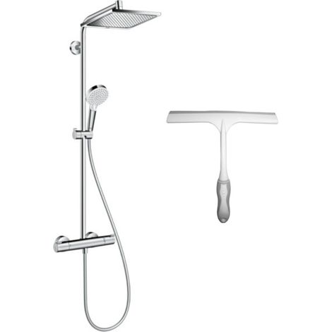 Hansgrohe Set de douche Crometta E 240 + cadeau gratuit raclette de douche, blanc (27271000-KLO) (1/5)