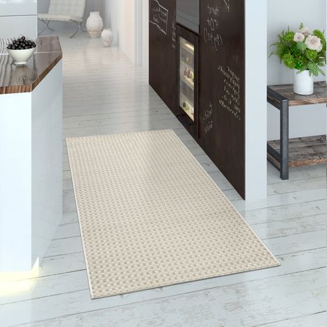 Paco Home Tapis Intérieur & Extérieur Tissage À Plat Aspect Sisal Look Naturel Uni Blanc 80x150 cm (1/5)