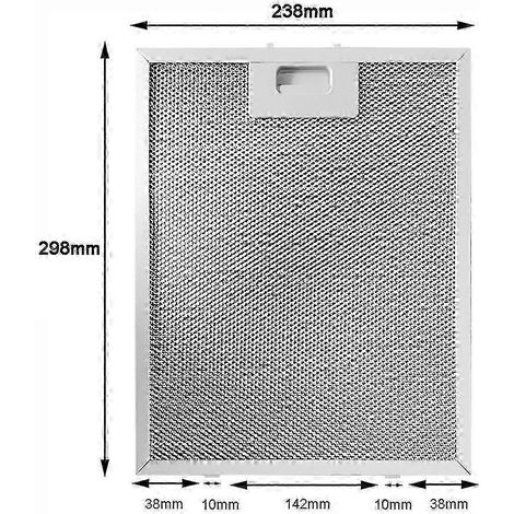 Filtre de hotte aspirante en aluminium (1/2 pièces) 26 x 32 cm, filtre à graisse pour hotte de cuisine, bricolage (1/5)