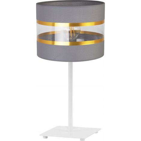 LAMPADA DA COMODINO, ELEGANTE PARALUME ORO, 20 CM