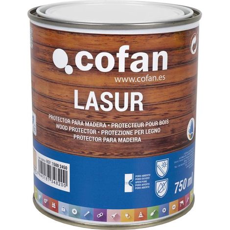 Lasur Protector Al Agua Para Madera Mate Incoloro 750 Ml