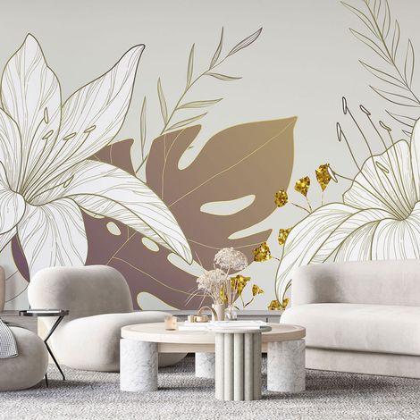 Papier peint panoramique - Fleurs - 130 cm x 53 cm (1/4)