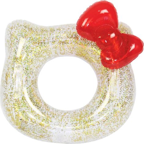 BOUÉE DE NATATION POUR ENFANTS AVEC PAILLETTES, ANNEAU AVEC POIGNÉES, 5-9 ans, 70cm (1/5)