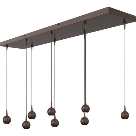 Lampe suspendue à 8 lampes Talana 130 cm cacao brun Ø 6 cm DTW - 2411-15-15-130-25-8 (1/3)