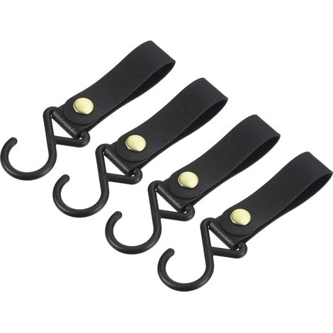 Pack PU Leder S Regal Haken pour Camping Aufhänger Plastik Außenzubehör Noir (1/5)