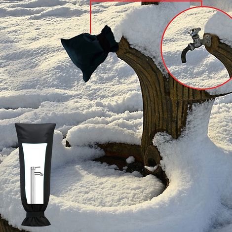 Housse de robinet extérieure en tissu Oxford épais, isolante et imperméable, idéale pour l'hiver. (1/5)