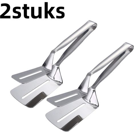 ZHIJIA PREMIUM Lot de 2 pinces de cuisine professionnelles en acier inoxydable, pour barbecue, grillades et pâtisserie, avec revêtement antiadhésif (1/5)