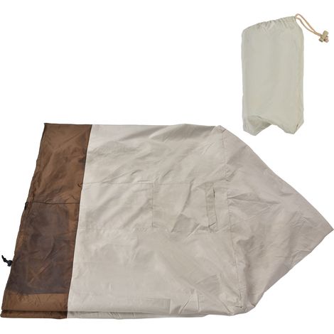Housse de protection carrée étanche pour climatiseur extérieur, 34 x 34 x 20 pouces (beige café 420 D carré) (1/5)