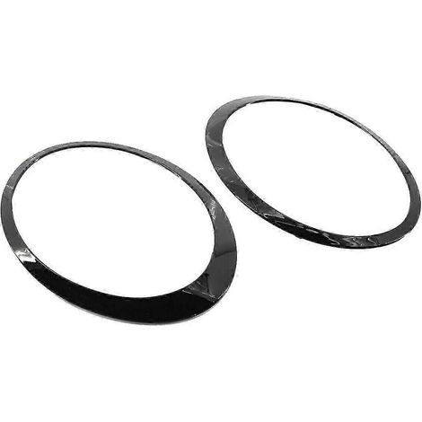 1 paire d'enjoliveurs de phares noirs brillants compatibles avec MINI S F55 F56 F57 (2014-2019) (1/5)