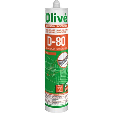 Cartouche de mastic pour parquet chêne 300 ml d-80 olive