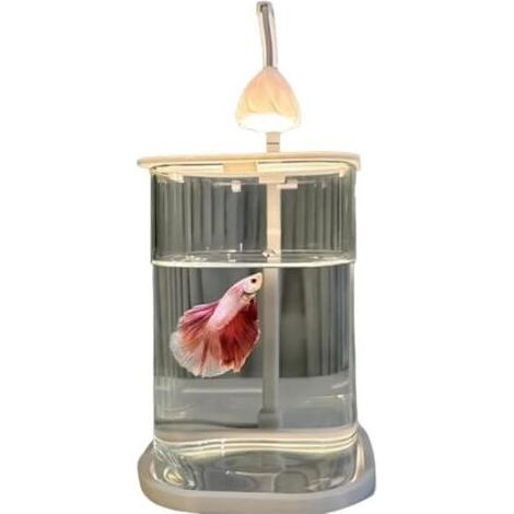 Aquarium de bureau créatif LED en verre à économie d'énergie alimenté par USB micro paysage écologique guérison aquarium ornements décoratifs (sans décoration) (1/4)