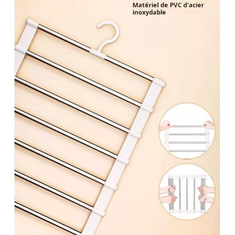 Porte-pantalons échelle, cintre de pantalon domestique multifonctionnel multicouche, un outil de rangement spécial pour vêtements antidérapants et non marquants (1/5)