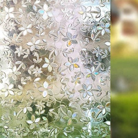 Film autocollant pour fenêtre, opaque, 45 x 200 cm, en verre dépoli, opaque, brise-vue, statique, adhésif, en verre dépoli, pour portes en verre dépoli, fenêtre de salle de bain (1/4)