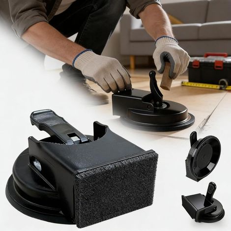 Outil de Fixation D'espacement de Sol pour Stratifié, Outils de Sol Stratifiés Robustes, Outil de Fixation D'espacement de Sols en Stratifié Métallique avec Ventouses pour Salle Bain, Cuisine, Salon