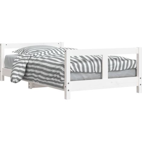 Estructura de cama para niños madera de pino blanco 80x160 cm vidaXL (1/6)