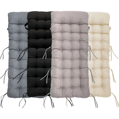 Kissen Auflage für Liegestuhl 157x57x10cm Anthrazitgrau – Hochwertige Gartenliege Auflage mit 24kg Schaumfüllung, UV-beständiger Olefin Bezug, formstabil & verschleißfest, mit Befestigungsgurten