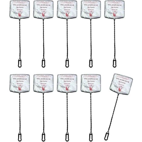 Lot de 10 épuisettes pour aquarium, pêche en toute sécurité, nettoyage d'aquarium, poignée ergonomique, convient à une utilisation au bureau et à la maison, disponible en plusieurs couleurs, 6 pouces. (1/5)