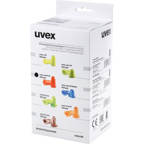[GEBRAUCHT] B-Ware Uvex Gehörschutzstöpsel R300 orange wiederverwendbar SNR 33dB 300 Paar (1/2)
