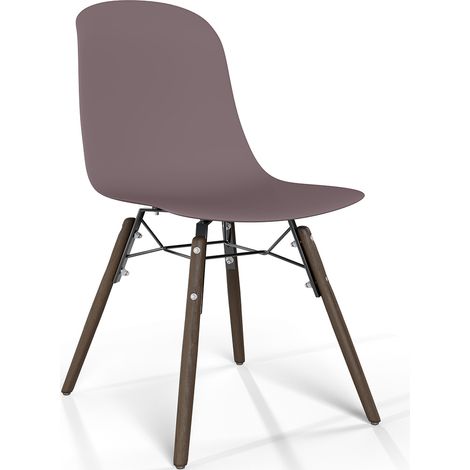 Sedia da pranzo con gambe in legno scuro – Stile moderno e funzionalità - Broly Talpa