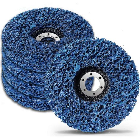 125 x 22mm Cleaning Discs, Grinder Disc Grinding Discs for Surface Treatment Painting Abrasive Disc for Angle Grinder -Pack of 5 Blue (1/5)