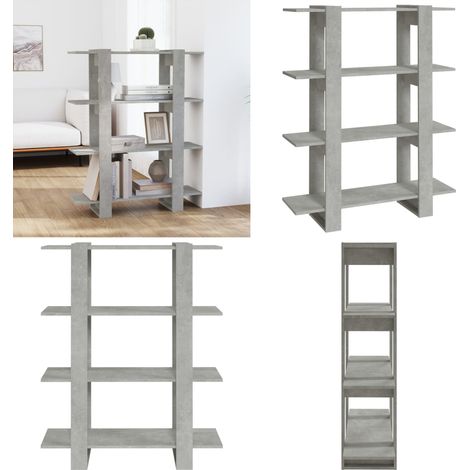Bücherregal/Raumteiler Betongrau 100x30x123,5 cm - Bucherregal - Raumteiler - Holzmöbel - Betongefarbenes Regal - Regal Grau - Home & Living (1/5)
