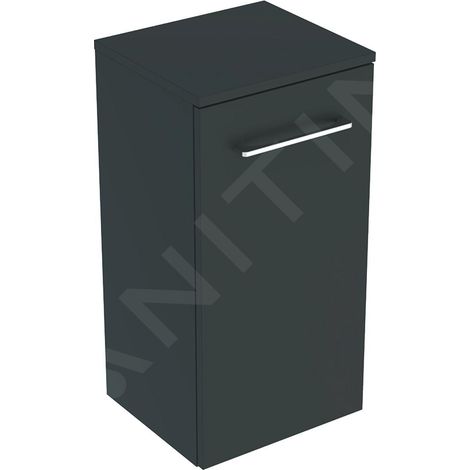 Geberit Selnova Square - Meuble latéral haut 650x330x297 mm, 1 porte, gris velouté mat 501.273.00.1 (1/3)