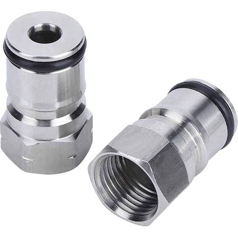 Lot 2 Raccord Ball Lock en Acier Inoxydable 304, Liquide Déconnexion Rapide (1/5)