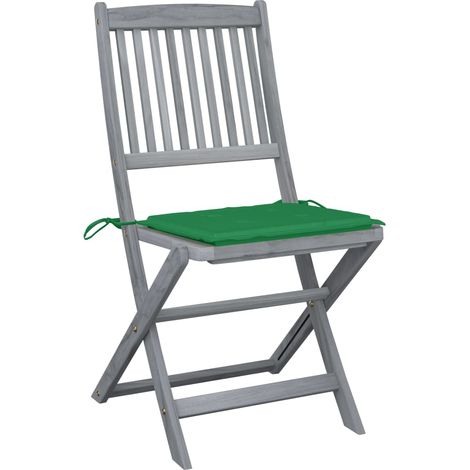 Maison Exclusive - Klappbare Gartenstühle 2 Stk. mit Kissen Massi (1/5)