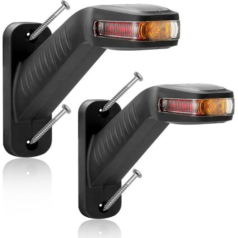 LED Caoutchouc Feu de Gabarit Latéral 12V 24V Etanche Feux de Signalisation Latéraux à LED Feu d’Encombrement Lateral Feux de Position pour Remorque Camion Caravane (1/5)