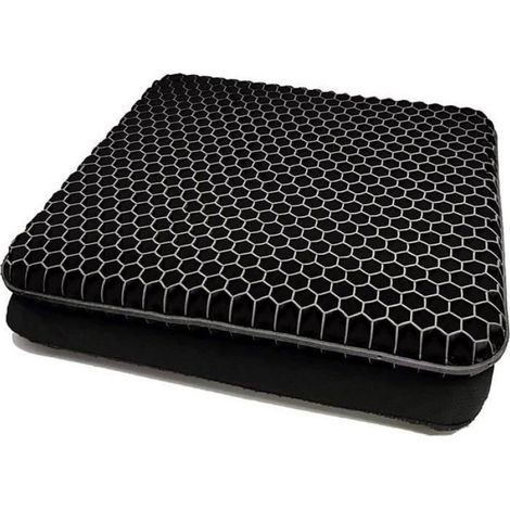 Coussin Gel - Anti-Escarres - Orthopédique Respirant avec Housse Antidérapante - Pour Chaise Bureau Fauteuil Roulant Voiture Maison - 1 Pièce (1/4)