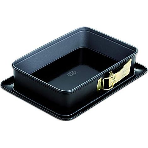 Dr. Oetker Springform Rettangolare Back-Idee con Piatto server-28x18 cm in Nero, Placcato Stagno, Argento, 28 x 18 x 7 cm (1/3)