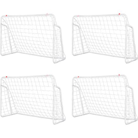 Portable Football Goal Steel Frame Weather-Resistant Net, 4-Pack (1/5)