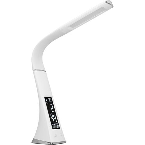 Lampe Bureau LED à Écran Numérique, Col de Cygne, Toucher Tactile, Sans Fil, Lecture à Domicile (1/5)